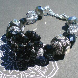 Ebony Glamour Beaded Bracelet